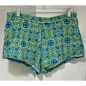 Columbia Omni-Wick shorts ladies M green yellow drawstring waist liner pocket